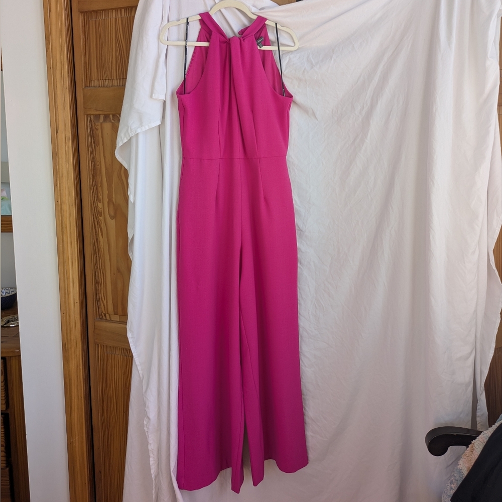 Julia Jordan Fuchsia Sleeveless Jumpsuit